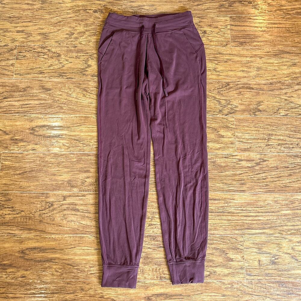 Lululemon Ready To Rulu Pant Burgandy Maroon Jogger Sweatpants Women's 4